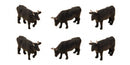 TomyTec Co LTD 282877 Cows -- pkg(6), N Scale