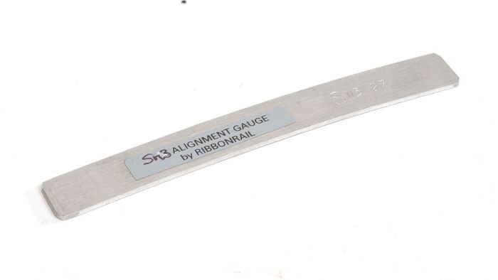 Ribbonrail 7027 Curved 5" Track Alignment Gauge -- 27" Radius, Sn3 Scale