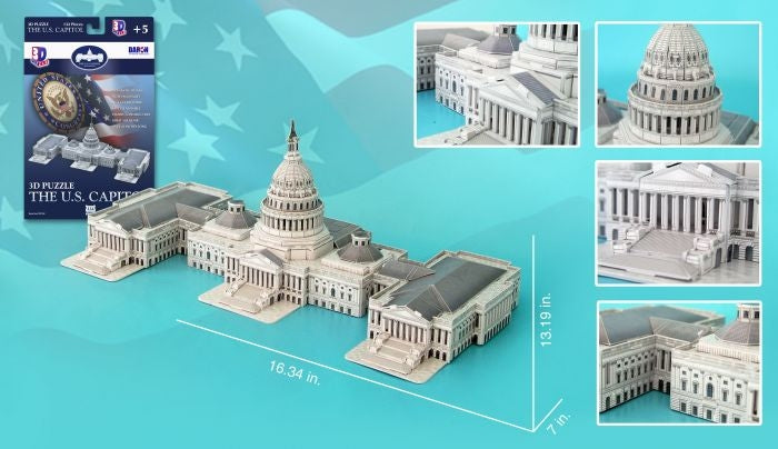 Daron 74 U.S. Capitol 3d Puzzle 132pc