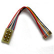Train Control Systems TCS1371 DCC Decoder Harness -- MC-3.5"-UK NMRA 8-Pin Plug Rotated 90 Degrees, 3.5" 8.89cm f/MC Series Decoder