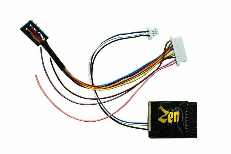 DCC Concepts DCD-ZN218.6 Zen Black Decoder: 21 pin MTC and 8 pin connection. 6 full power functions.