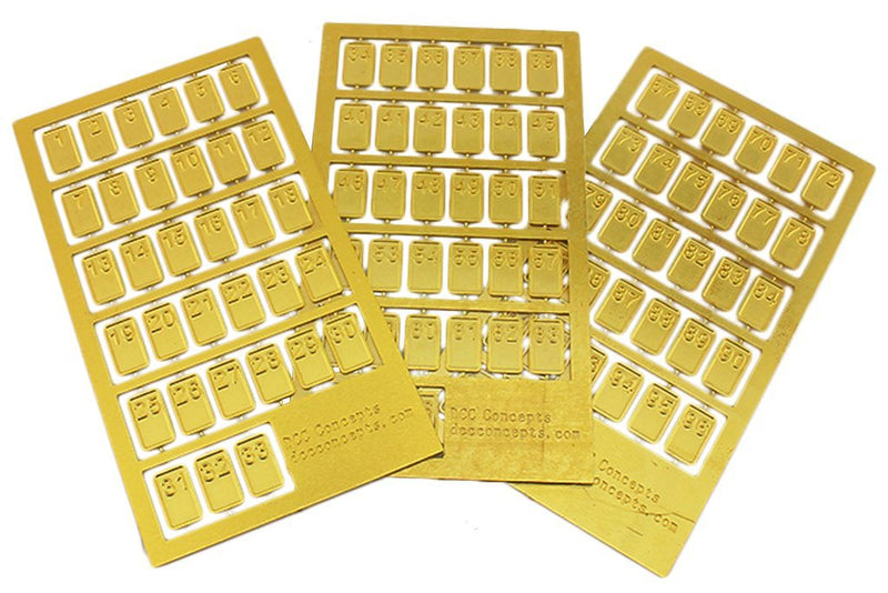 DCC Concepts DCP-CS99 Cobalt-S Numbers Etched Brass (Numbers 1-99)