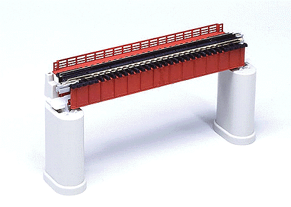 Kato KAT20-460 Deck Girder Bridge -- 4-31/32" 124mm Long (red/rust), N Scale