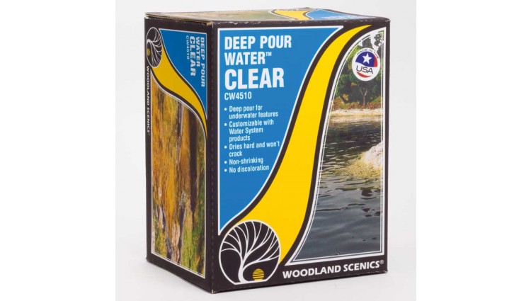 Woodland Scenics CW4510 Deep Pour Water(TM) - Water System - 12oz 355mL -- Clear, All Scales