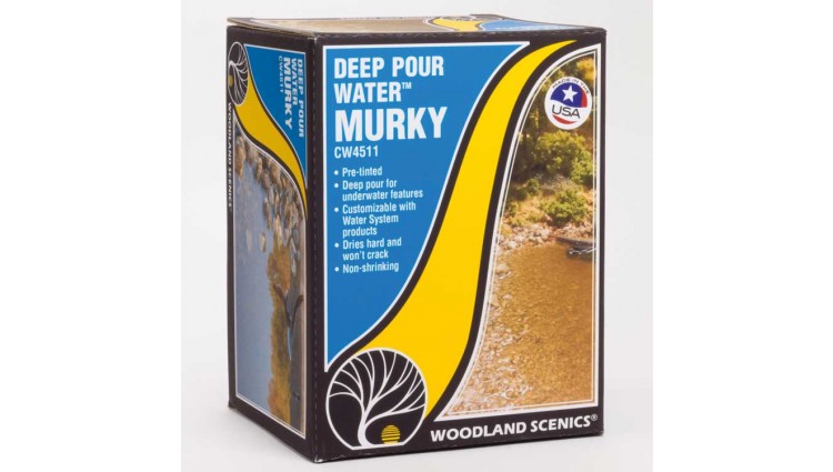 Woodland Scenics WOO4511 Deep Pour Water(TM) - Water System - 12oz 355mL -- Murky, All Scales
