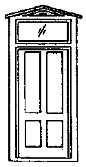 San Juan Details (formerly Grandt Line) 5013 Door -- Durango Station w/Frame & Transom, HO Scale