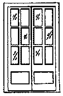 San Juan Details (formerly Grandt Line) 5022 Door -- 6' 9" Assay Office Double Door w/12-Pane Window, HO Scale