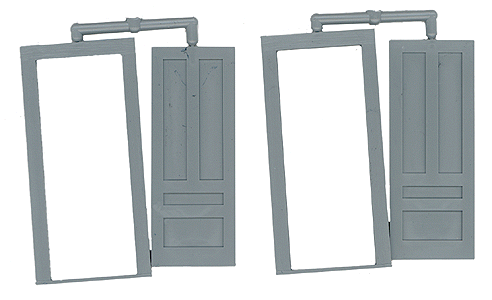 San Juan Details (formerly Grandt Line) 3629 Door & Frame -- 4-Pane 34" pkg(2), O Scale