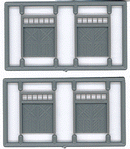 Tichy Train Group 2515 Doors - pkg(4) -- Baggage Door With Transom, N Scale