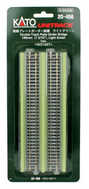 Kato KAT20-456 Double-Track Plate Girder Bridge -- 7-13/32" 186mm (light green), N Scale