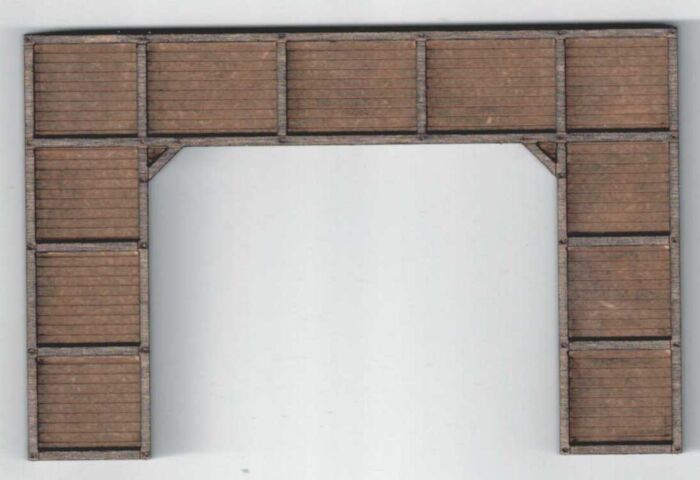 GCLaser 9115 Double-Track Timber Tunnel Portal - Laser-Cut Wood Kit -- 4-13/16 x 2-3/4 x 1/4" 12.2 x 7 x 0.6cm, N Scale