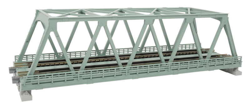 Kato KAT20-439 Double-Track Truss Bridge -- 9-3/4" 24.8cm (light green), N Scale