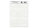 Woodland Scenics WOO738 Dry Transfer Alphabet & Numbers - Condensed Railroad Gothic -- White, All Scales