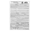 Woodland Scenics WOO718 Dry Transfer Alphabet & Numbers - Condensed Railroad Roman -- Black, All Scales