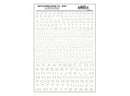 Woodland Scenics WOO735 Dry Transfer Alphabet & Numbers - Extended Railroad Gothic -- White, All Scales