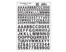 Woodland Scenics WOO732 Dry Transfer Alphabet & Numbers - Railroad Gothic - 3/8 & 1/2"  1 & 1.3cm -- Black, All Scales
