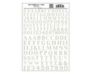 Woodland Scenics WOO714 Dry Transfer Alphabet & Numbers - Railroad Roman (3/8 & 1/2") -- White, All Scales
