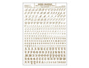 Woodland Scenics WOO757 Dry Transfer Alphabet & Numbers - Script/Old English - Gold, All Scales