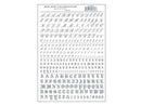 Woodland Scenics WOO758 Dry Transfer Alphabet & Numbers - Script/Old English -- Silver, All Scales