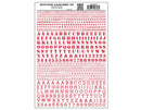 Woodland Scenics WOO753 Dry Transfer Alphabet & Numbers - Stencil/Block Roman -- Red, All Scales