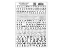 Woodland Scenics WOO701 Dry Transfer Alphabet - Railroad Roman - 1/16, 3/32, 1/8, 3/16, 1/4 & 5/16" -- Black, All Scales
