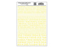 Woodland Scenics WOO749 Dry Transfer Numbers Only - 45 Degree USA Gothic (Military Style) -- Yellow, All Scales