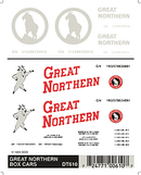 Woodland Scenics WOO610 Dry Transfer Railroad Lettering Sets -- Great Northern - Modern Rocky Logos, HO Scale