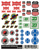 Woodland Scenics WOO558 Dry Transfer Signs -- Railroad Heralds, HO Scale