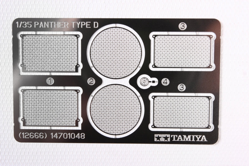 Tamiya 12666 PHOTO ETCHED GRILLE SET German Panther Ausf.D, 1:35 Scale
