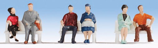 Noch Gmbh & Co 38130 Economy Seated People -- Set