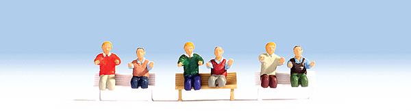 Noch Gmbh & Co 15283 Electric Locomotive Crew Without Legs -- pkg(6), HO Scale