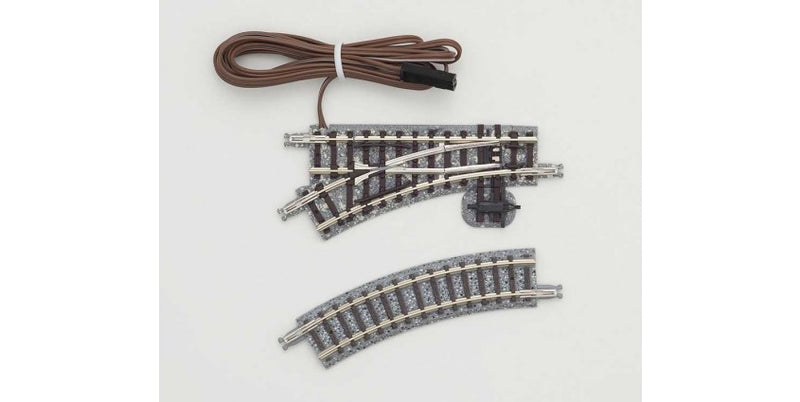 TomyTec Co LTD 1232 Electric Turnout (Points) N-PL140-30 - Mini Track -- Left Hand w/5-1/2" 140mm Radius, 30 Degree Diverging Route, N Scale