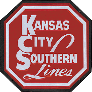 Microscale Industries 10014 Embossed Die-Cut Metal Sign -- Kansas City Southern, All Scales