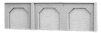 Brawa Modellspielwaren 2700 Enclosed Stone Arch Wall -- 4-3/4 x 2" (12 x 5cm), N Scale