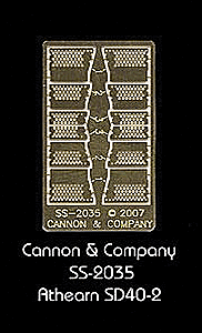 Cannon & Company 2035 Engine Step Set (Photo-Etched Brass) -- For Athearn SD40-2, HO Scale
