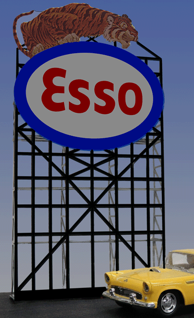 Miller Engineering Animation 6071, Large Esso Roadside Billboard