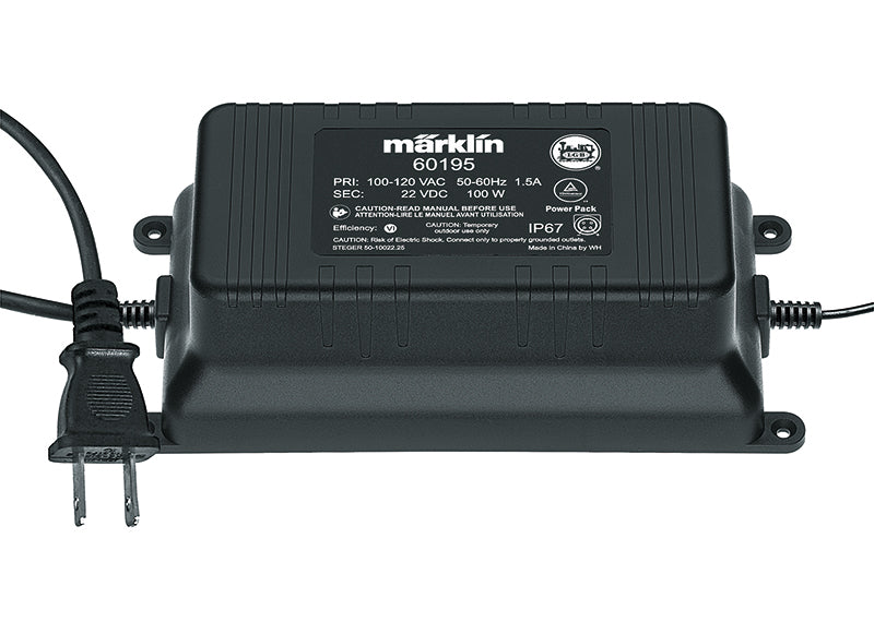 Marklin MRK60195 Switched Mode Power Pack for LGB and 1 Gauge -- 120V/100VA, G Scale