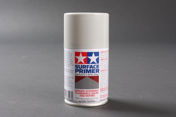 Tamiya 87026 SURFACE PRIMER/PLASTIC METAL 100Ml Spray Can