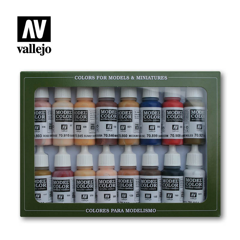 Vallejo Acrylic Paints 70125 Face & Skin Tones