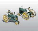 Woodland Scenics D211 2 Tractors (1929-1938) HO Scale Kit (UNPAINTED METAL KIT) pkg(2), HO Scale