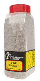 Woodland Scenics WOO1393 Fine Ballast Shaker - Gray Blend 30 sq ft 9.1 sq m, All Scales