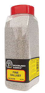 Woodland Scenics WOO1393 Fine Ballast Shaker -- Gray Blend 30 sq ft 9.1 sq m, All Scales