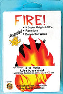 Evan Designs UPF Fire Effects Pico LED Kit, 3 LEDs, Resistors & Wire, Universal 5-19V AC/DC Input