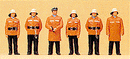 Firemen -- With Protective Clothing, HO