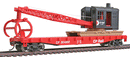 WalthersTrainline 931-1781 Flatcar with Logging Crane - Ready to Run - Canadian Pacific (red, black; Multimark Logo), HO Scale