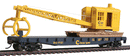 WalthersTrainline 931-1782 Flatcar with Logging Crane - Ready to Run - Chessie System-B&O (blue, yellow), HO Scale