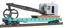 WalthersTrainline 931-1783 Flatcar with Logging Crane - Ready to Run -- Union Pacific(R) (green, black), HO Scale
