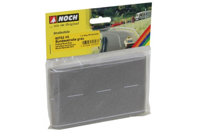 Noch Gmbh & Co 60703 Flexible Pavement -- Highway (gray) 40 x 3-13/64"  100 x 8cm, HO Scale