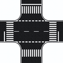 Noch Gmbh & Co 60712 Flexible Pavement Sheet - 8-5/8 x 8-5/8" 22 x 22cm -- Crossing (Asphalt), HO Scale