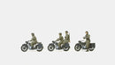 Preiser Kg 16598 Former German Army WWII - Motorcycle Troops - Motorcycle Crew w/BMW R 12 Motorcycles (Unpainted), HO Scale